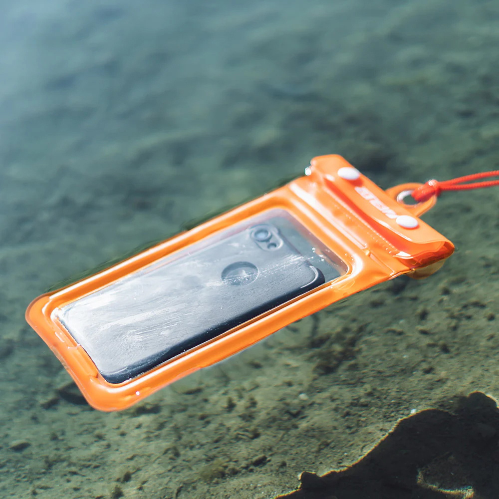 2026 Zone3 Buoyancy Waterproof Phone Pouch SA21WPP113 - Clear / Orange